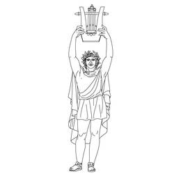 Dessin à colorier: Apollon (Religion et Mythologie) #189864 - Coloriages à Imprimer Gratuits