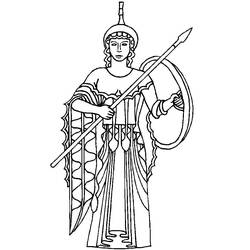 Dessin à colorier: Athéna (Religion et Mythologie) #189655 - Coloriages à Imprimer Gratuits