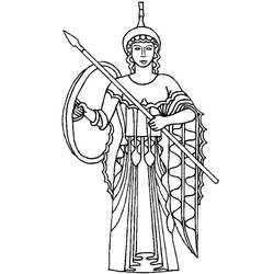 Dessin à colorier: Athéna (Religion et Mythologie) #189658 - Coloriages à Imprimer Gratuits
