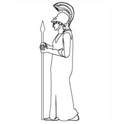 Dessin à colorier: Athéna (Religion et Mythologie) #189659 - Coloriages à Imprimer Gratuits