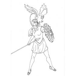 Dessin à colorier: Athéna (Religion et Mythologie) #189660 - Coloriages à Imprimer Gratuits