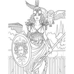 Dessin à colorier: Athéna (Religion et Mythologie) #189661 - Coloriages à Imprimer Gratuits