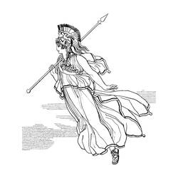 Dessin à colorier: Athéna (Religion et Mythologie) #189662 - Coloriages à Imprimer Gratuits