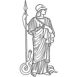 Dessin à colorier: Athéna (Religion et Mythologie) #189663 - Coloriages à Imprimer Gratuits