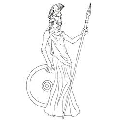 Dessin à colorier: Athéna (Religion et Mythologie) #189668 - Coloriages à Imprimer Gratuits