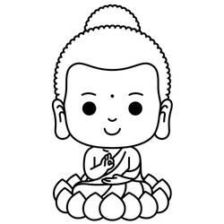 Dessin à colorier: Bouddha (Religion et Mythologie) #216092 - Coloriages à Imprimer Gratuits