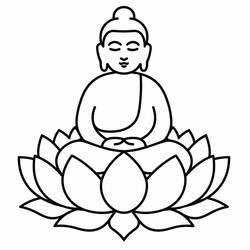 Dessin à colorier: Bouddha (Religion et Mythologie) #216094 - Coloriages à Imprimer Gratuits