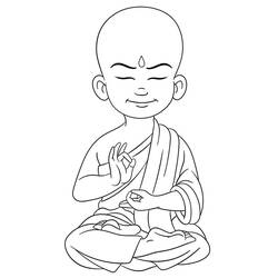 Dessin à colorier: Bouddha (Religion et Mythologie) #216097 - Coloriages à Imprimer Gratuits