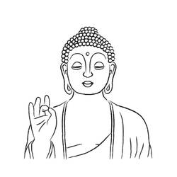 Dessin à colorier: Bouddha (Religion et Mythologie) #216098 - Coloriages à Imprimer Gratuits