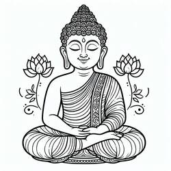 Dessin à colorier: Bouddha (Religion et Mythologie) #216104 - Coloriages à Imprimer Gratuits