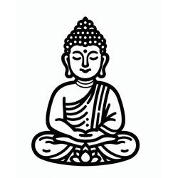 Dessin à colorier: Bouddha (Religion et Mythologie) #216105 - Coloriages à Imprimer Gratuits