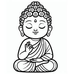 Dessin à colorier: Bouddha (Religion et Mythologie) #216109 - Coloriages à Imprimer Gratuits
