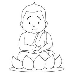 Dessin à colorier: Bouddha (Religion et Mythologie) #216116 - Coloriages à Imprimer Gratuits
