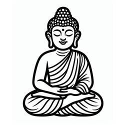 Dessin à colorier: Bouddha (Religion et Mythologie) #216119 - Coloriages à Imprimer Gratuits