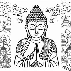 Dessin à colorier: Bouddha (Religion et Mythologie) #216121 - Coloriages à Imprimer Gratuits