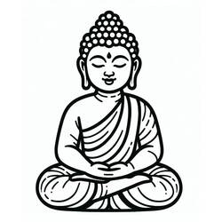 Dessin à colorier: Bouddha (Religion et Mythologie) #216125 - Coloriages à Imprimer Gratuits