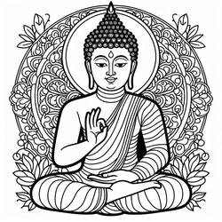 Dessin à colorier: Bouddha (Religion et Mythologie) #216127 - Coloriages à Imprimer Gratuits