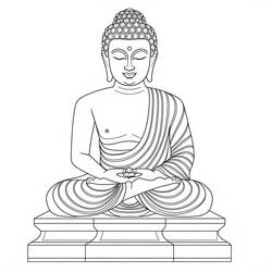 Dessin à colorier: Bouddha (Religion et Mythologie) #216129 - Coloriages à Imprimer Gratuits