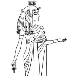 Dessin à colorier: Cléopatre (Religion et Mythologie) #189436 - Coloriages à Imprimer Gratuits