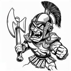Dessins à colorier: Gladiateur - Coloriages à Imprimer Gratuits