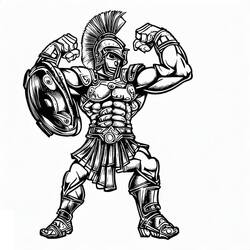 Dessin à colorier: Gladiateur (Religion et Mythologie) #189834 - Coloriages à Imprimer Gratuits