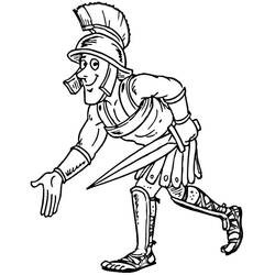 Dessin à colorier: Gladiateur (Religion et Mythologie) #189837 - Coloriages à Imprimer Gratuits