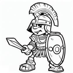 Dessin à colorier: Gladiateur (Religion et Mythologie) #189842 - Coloriages à Imprimer Gratuits