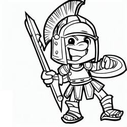 Dessin à colorier: Gladiateur (Religion et Mythologie) #189843 - Coloriages à Imprimer Gratuits