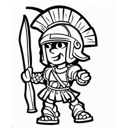 Dessin à colorier: Gladiateur (Religion et Mythologie) #189845 - Coloriages à Imprimer Gratuits