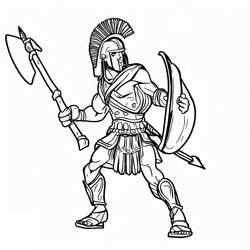 Dessin à colorier: Gladiateur (Religion et Mythologie) #189848 - Coloriages à Imprimer Gratuits