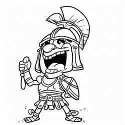 Dessin à colorier: Gladiateur (Religion et Mythologie) #189850 - Coloriages à Imprimer Gratuits