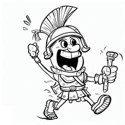 Dessin à colorier: Gladiateur (Religion et Mythologie) #189853 - Coloriages à Imprimer Gratuits