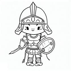 Dessin à colorier: Gladiateur (Religion et Mythologie) #189854 - Coloriages à Imprimer Gratuits