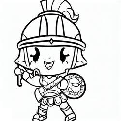 Dessin à colorier: Gladiateur (Religion et Mythologie) #189856 - Coloriages à Imprimer Gratuits