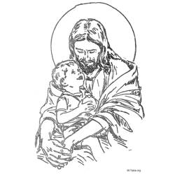 Dessin à colorier: Jesus (Religion et Mythologie) #98971 - Coloriages à Imprimer Gratuits