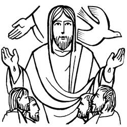 Dessin à colorier: Jesus (Religion et Mythologie) #98975 - Coloriages à Imprimer Gratuits