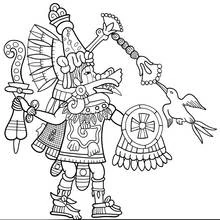 Dessin à colorier: Mythologie Aztèque (Religion et Mythologie) #111539 - Coloriages à Imprimer Gratuits