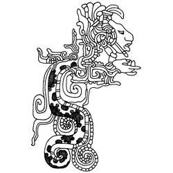 Dessin à colorier: Mythologie Aztèque (Religion et Mythologie) #111543 - Coloriages à Imprimer Gratuits