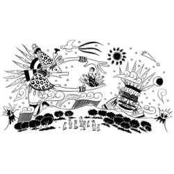 Dessin à colorier: Mythologie Aztèque (Religion et Mythologie) #111553 - Coloriages à Imprimer Gratuits