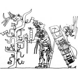Dessin à colorier: Mythologie Aztèque (Religion et Mythologie) #111672 - Coloriages à Imprimer Gratuits