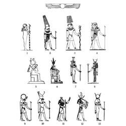 Dessin à colorier: Mythologie Égyptienne (Religion et Mythologie) #111159 - Coloriages à Imprimer Gratuits