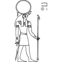 Dessin à colorier: Mythologie Égyptienne (Religion et Mythologie) #111336 - Coloriages à Imprimer Gratuits