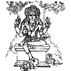 Dessin à colorier: Mythologie Hindou (Religion et Mythologie) #109228 - Coloriages à Imprimer Gratuits