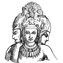 Dessin à colorier: Mythologie Hindou (Religion et Mythologie) #109241 - Coloriages à Imprimer Gratuits