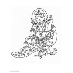 Dessin à colorier: Mythologie Hindou (Religion et Mythologie) #109256 - Coloriages à Imprimer Gratuits