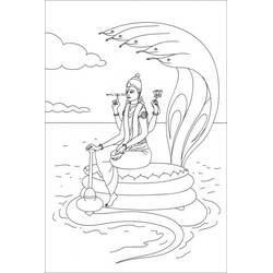 Dessin à colorier: Mythologie Hindou (Religion et Mythologie) #109264 - Coloriages à Imprimer Gratuits