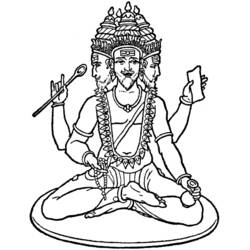 Dessin à colorier: Mythologie Hindou (Religion et Mythologie) #109267 - Coloriages à Imprimer Gratuits