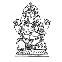 Dessin à colorier: Mythologie Hindou (Religion et Mythologie) #109283 - Coloriages à Imprimer Gratuits