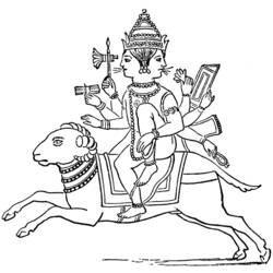 Dessin à colorier: Mythologie Hindou (Religion et Mythologie) #109303 - Coloriages à Imprimer Gratuits