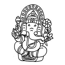 Dessin à colorier: Mythologie Hindou (Religion et Mythologie) #109316 - Coloriages à Imprimer Gratuits